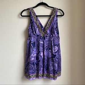 Silk Purple Pattern Tank